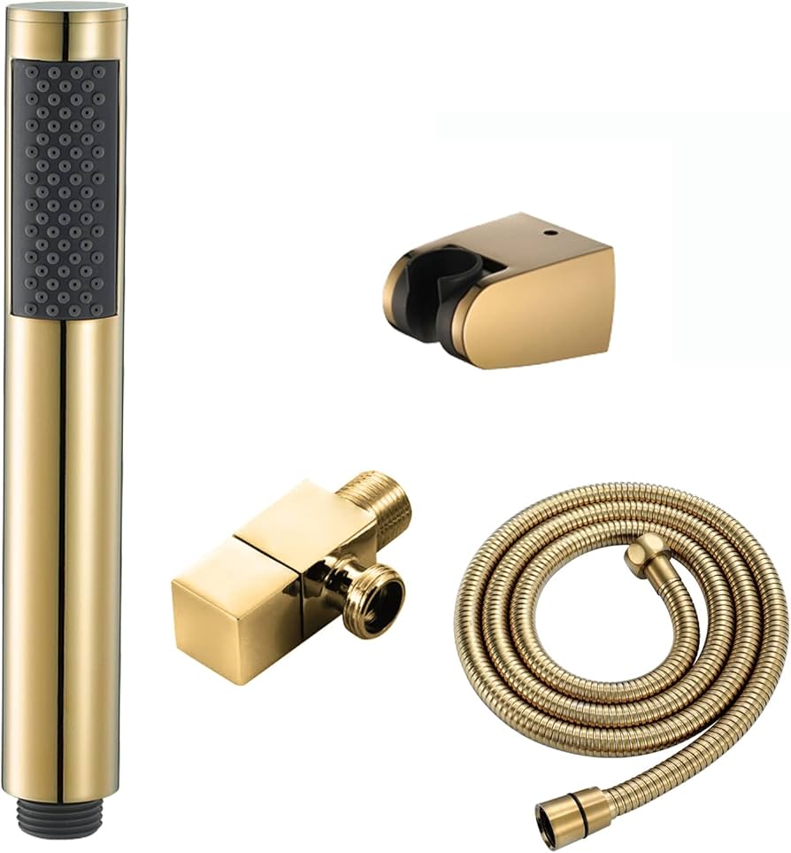 ゴールド シャワーヘッドセット 真鍮製 ゴールド シャワーヘッドセット 真鍮製